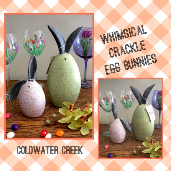 Ceramic Egg Bunnies - Picture 1 of 3
